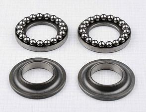 Ball bearing steering set - complete (Jawa CZ 125 175 250 350 Kyvacka) / 