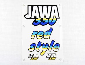 Sticker set Jawa 350 red style (Jawa 350 640) / 