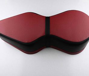Seat guitar - red / black side (Jawa CZ 125 175 250 350 Kyvacka) / 