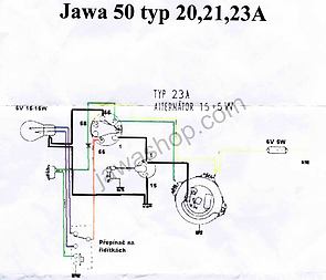 Electro cables set (Jawa 50 Pionyr 20 21 23) / 