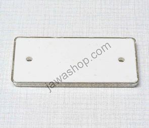 Square reflector 95x45mm with holes - white (Jawa CZ 125 175 250 350) / 