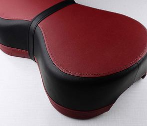 Seat guitar - red / black side (Jawa CZ 125 175 250 350 Kyvacka) / 