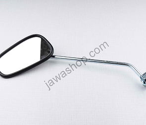 Rearview mirror with clamp left - oval (Jawa CZ 125 175 250 350 634) / 
