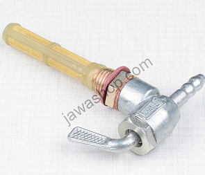 Fuel tap M14 x 1.5  Jikov - sideways outlet (Jawa CZ 125 175 250 350 Kyvacka) / 