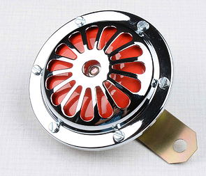 Electric horn 12V d100mm - red (Jawa CZ 125 150 250 350 Perak) / 