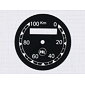 Speedometer plate 100kmh - black PAL (CZ 125 150 B C T) / 