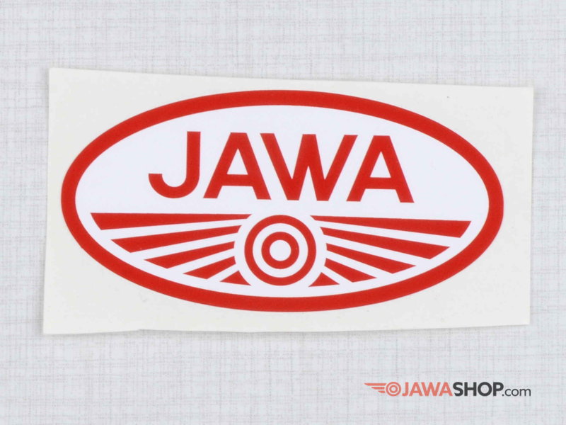 Gift Products | Iron-on logo (10x5,5cm) BLACK-RED - JAWA | JAWAPARTS.COM -  parts for JAWA, ČZ, JAWA-ČZ, Stadion, Babetta, Simson,...