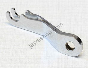 Brake arm lever - front, chrome (Jawa 50 Pionyr 550) / 