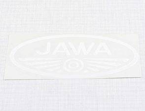 Sticker logo Jawa 100x50mm - white (Jawa) / 