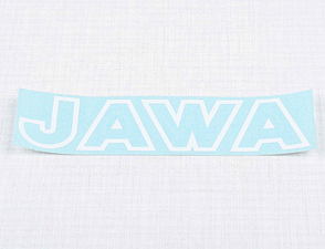 Sticker Jawa 117x29mm - white contour (Jawa) / 