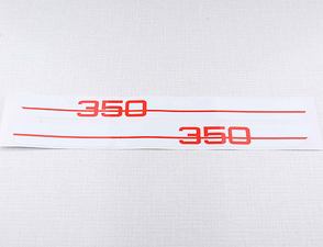 Side box sticker "350" - set (Jawa 350 634) / 