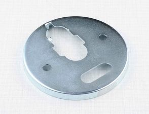 Bottom of speedo / tachometer cover - zinc (Jawa 350 634 638 639) / 