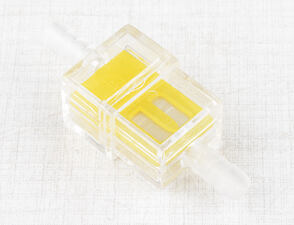 Fuel filter square 5/6mm - yellow (Jawa CZ Simson) / 