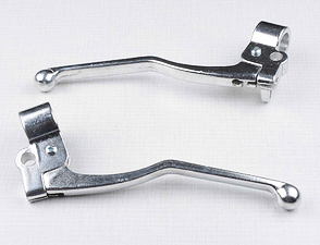 Brake and clutch lever set with clamp (CZ 125 175 476-488) / 