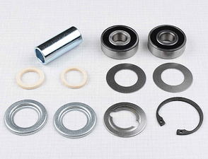 Wheel hub bearing set with spacer 50mm (Jawa CZ 125 175 250 350 Panelka) / 