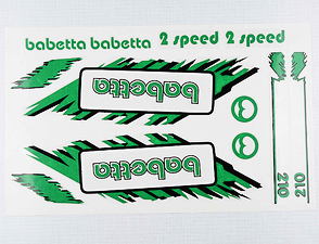 Sticker set Babetta - green (Jawa 50 Babetta 210) / 