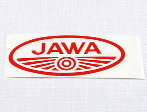 Sticker logo Jawa 100x50mm - red (Jawa) / 