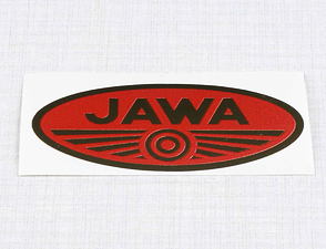 Sticker logo Jawa 67x33mm - red/golden (Jawa) / 