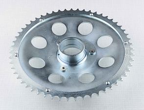 Rear chain wheel, one ball bearing - 55t (Jawa 50 Pionyr) / 