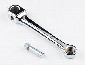 Pedal arm with wedge pin - Left (Jawa 50 Babetta 207 210) / 