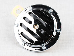 Electric horn 6V d100mm - black (Jawa 634) / 