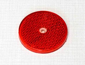 Circle reflector 62mm with hole - red (Jawa CZ 125 175 250 350) / 
