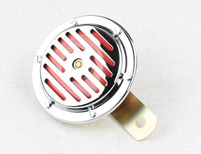 Electric horn 6V d100mm - red (Jawa CZ 250 350 Panelka) / 