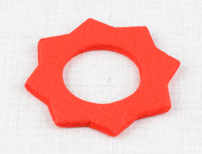 Felt pad of fuel tank filler cap - red (Jawa 50 Pionyr 23, S22) / 