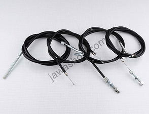 Bowden cable set with adjustment (Jawa CZ 125 175 250 350 Kyvacka) / 