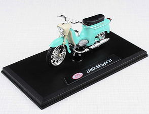 1:18 scale model Jawa 50 Pionyr type 21 - TURQUOISE / 