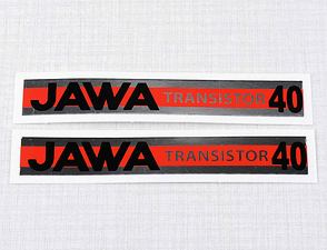 Sticker set "JAWA TRANSISTOR 40" 102x15mm (Jawa 50 Babetta 207 210) / 