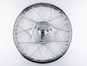 Wheel 16" x 1.60 complete - Cr spokes (Jawa Pionyr) / 
