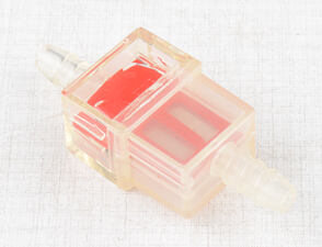 Fuel filter square 5/6mm - red (Jawa CZ Simson) / 