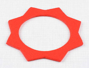 Felt pad of fuel tank filler cap - red (Jawa CZ 125 175 250 350) / 