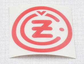 Sticker "CZ" 50mm - red (CZ 125 175 250 350) / 