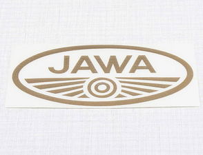 Sticker logo Jawa 100x50mm - golden (Jawa) / 