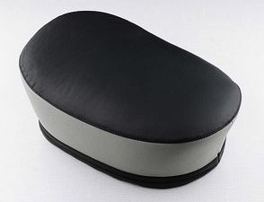 Seat black / grey (leather) (Jawa Pionyr 555) / 