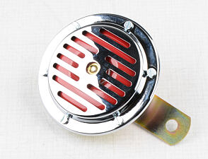 Electric horn 12V d100mm - red (Jawa CZ 125 175 250 350 Panelka) / 