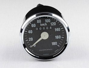 Speedometer 180 kmh - chrome frame (Jawa 350 634 638 639 640) / 