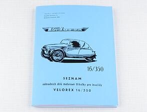 Spare parts catalog - A5, CZ (Velorex 16/350) / 