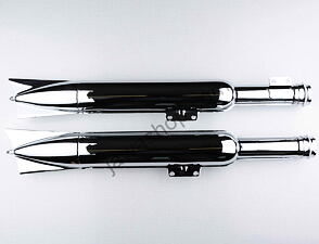 Exhaust silencer set - fish tail (Jawa 250,350 Kyvacka) / Exhaust silencer set - fish tail (Jawa 250,350 Kyvacka) /