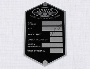 Type plate - printed (Jawa 50 Pionyr) / 