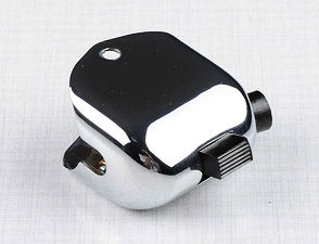 Lights switch, horn button with side hole - chrome (Jawa CZ 125 175 250 350 Kyvacka) / 