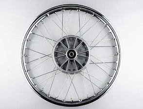 Wheel 19" x 1.85 complete - Chrome spokes (Jawa Sport) / 