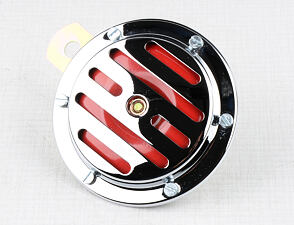 Electric horn 12V d100mm - red (Jawa 350 638 639 640) / 