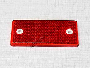 Square reflector 95x45mm with holes - red (Jawa 250 350 CZ 125 175) / 