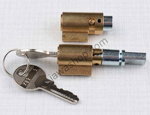 Lock of steering and seat - set (Jawa Panelka, CZ) / Lock of steering and seat - set (Jawa Panelka, CZ) /