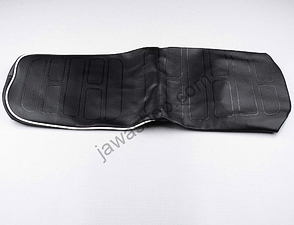 Seat cover black with white line (Jawa 350 634) / 