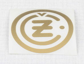 Sticker "CZ" 50mm - golden (CZ 125 175 250 350) / 