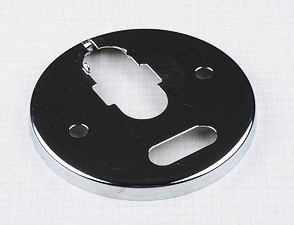 Bottom of speedo / tachometer cover - chrome (Jawa 350 634 638 639) / 